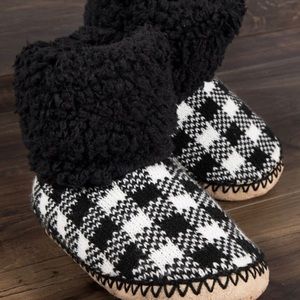 Buffalo Plaid Indoor Slipper Boots